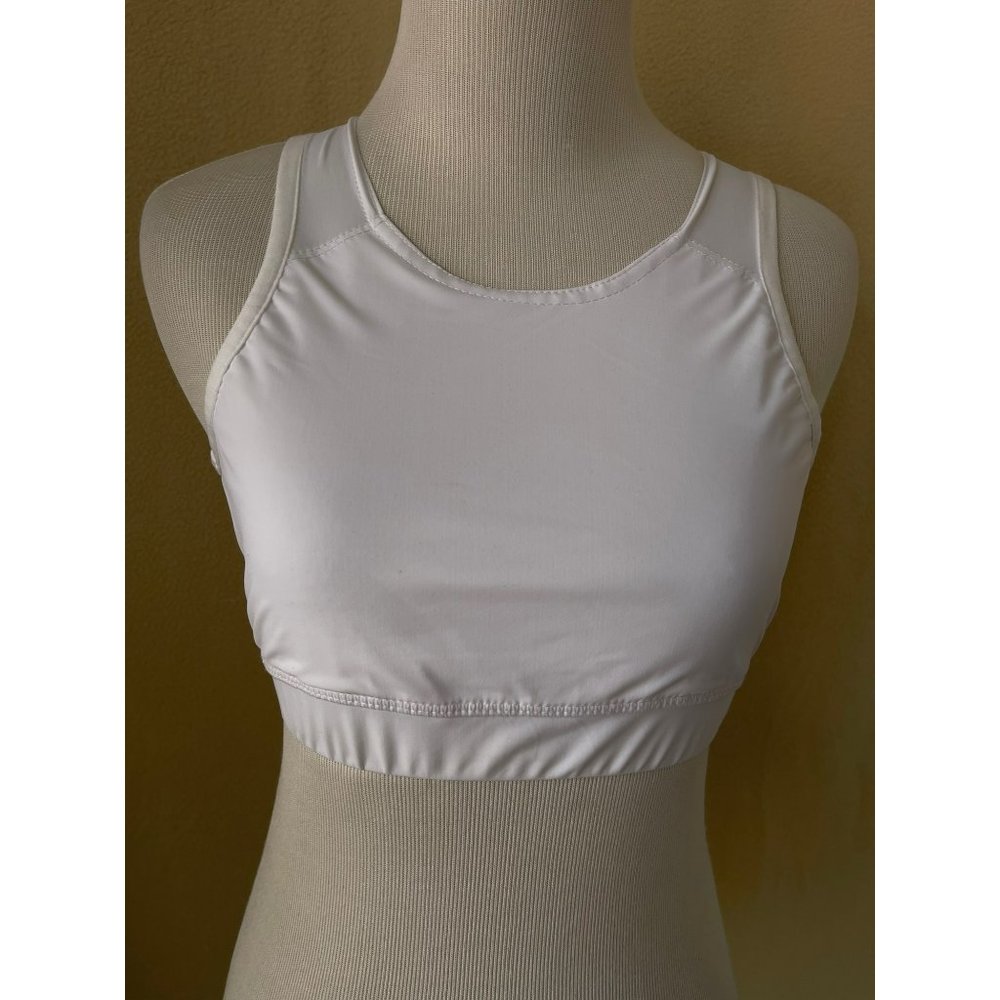 Idtswch White Mesh Back Sport Bra - Picture 1 of 11